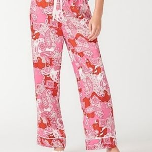 J. Crew Baez Pant in Vintage Pink Paisley NWT